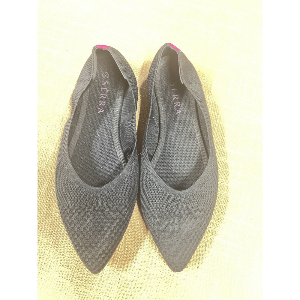 SERRA Women’s Recycled Knit Flats Black Pink Slip-On Shoes Size 8 w/ Box